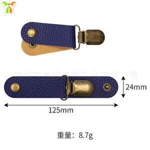 Clip à chapeau en cuir PU en stock, adapté à une utilisation en extérieur, pour les chapeaux de soleil, les casquettes de baseball, mini clips à chapeau portables utilisables également comme accessoires. - Product Image 5