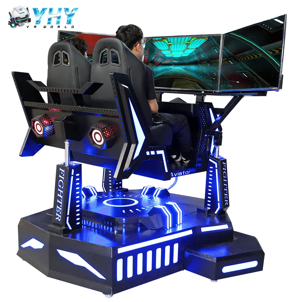 Deux joueurs Motion F1 formule Motion Chair Driving Game Set 3dof 3 écrans Vr Car Racing Simulator