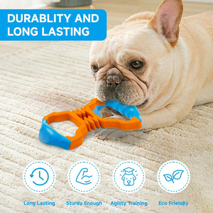 AFP-Juguete interactivo para perros de entrenamiento al aire libre, juguete para masticar, juego de tira y afloja, juguete para masticar mascotas con 2 asas, juguete de goma resistente y duradero para perros - Product Image 4