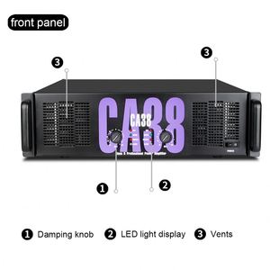 Amplificateur 1800w 3U 2 canaux, amplificateur de puissance professionnel pour spectacles sur scène, concerts, conférences, karaoké, fêtes - Product Image 4