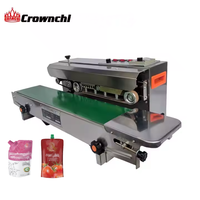 Machine de scellage thermique automatique en acier inoxydable pour petits sachets, pochettes, boissons, en-cas, emballages