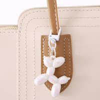 Porte-clés Chien Ballon Holographique Métallique Brillant, Breloques de Sac Chiot Irisé, Porte-clés Mignons et Colorés pour Coque de Téléphone pour Filles