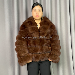 सर्दियों महिलाओं के असली लोमड़ी फर छोटे आकस्मिक कोट सेबल रंग उच्च गुणवत्ता वाले फ्फी गर्म उच्च सड़क शैली समर्थन अनुकूलन अनुकूलन - Product Image 2