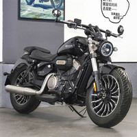 Moto de voyage rétro pour hommes Benda Jinjila Gray Stone 300CC JSJ250-2, moteur bicylindre en V, vitesse maximale de 180 km/h
