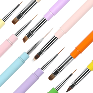 BQAN Outils de salon professionnels Double tête Nail Art Brush Liner Thin Builder Gel Brush Uv Gel Nail - Product Image 6