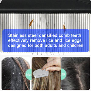 Peine para piojos de diseño creativo, tratamiento para piojos de mascotas con cepillo de dientes de Peine microacanalado y lupa para peine para pulgas de mascotas - Product Image 4