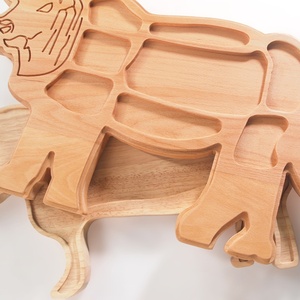 Bandeja de Servir Premium en Forma de <span class=keywords><strong>Vaca</strong></span>, de Madera de Haya y Roble, Ecológica y Duradera, Plato Profesional para Presentación de Carne en Hot Pot, para Barbacoas y Restaurantes de Carne - Product Image 4