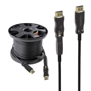 פעיל AOC HDMI 2.0 סיבים אופטי SPDIF כבל עם נתיק מיקרו HDMI HDCP 2.2 4K @ 60Hz 3D HDR 18 5gbps YUV קשת 2019 חדש