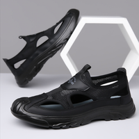 Nouveau été anti-dérapant hommes sandales maille respirant creux Stnm extérieur chaussures décontractées d'âge moyen tout match trou chaussures de marche
