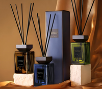 Bouteille diffuseur en verre de 500 ml en gros, sans flamme, pour aromathérapie, parfum sans alcool, sans plomb, huile essentielle, parfum d'ambiance pour la maison