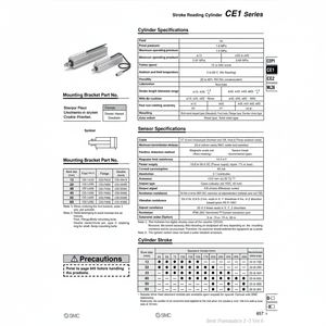 Pièces pneumatiques de cylindre de lecture de course CE1L12-25 SMC Pneumatics - Product Image 1