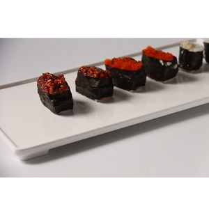 Unbreakable Factory Wholesale Restaurant Sushi Dinnerware 13 Inch White <strong>Rectangular</strong> Melamine Tray - Product Image 6