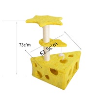 Meubles d'escalade amusants pour chats d'intérieur Tour d'arbre à chat en forme de fromage au design moderne et mignon