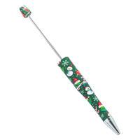 Stylos à bille à billes multicolores promotionnels DIY en gros, stylos en plastique mignons pour Halloween/Noël avec écriture fluide pour cadeaux