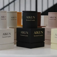 Boîte cadeau de luxe AIKUN, pot en céramique avec logo personnalisé, bougie aromathérapeutique, décoration de centre de spa, ambiance relaxante et calme, bougie parfumée