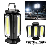 Lampe de travail magnétique rechargeable 1000LM, support mural, portable, orientable à 90° °   Lampes latérales COB avec support réglable, lampe d'inspection avec batterie externe