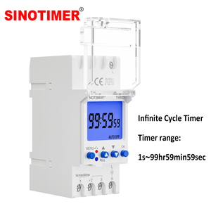 SINOTIMER TM927-16A-S minuterie de Cycle infini 16A plage de temps 1s à 99h59m59s 85-265VAC écran LCD rétroéclairé bleu à tension libre - Product Image 1