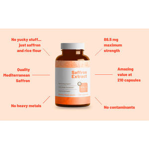 Экстракт шафрана, добавка, добавка шафрана, капсулы для женщин и мужчин, 88,5 мг экстракта шафрана - Product Image 3