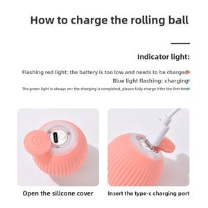 Ramah lingkungan Modern Plastik Spot Net merah gravitasi cerdas bola berputar Catnip listrik suara Self-Hi kaku kucing mainan - Product Image 3