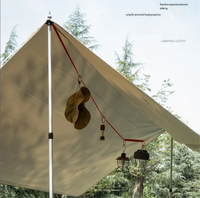 Sangle d'extension de bâche portable en nylon imperméable pour extérieur, avec mousqueton, corde réglable multifonctionnelle pour camping et voyage, corde à linge