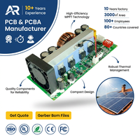 Conception et fabrication sur mesure de PCBA pour onduleurs solaires hors réseau, assemblage SMT clé en main, certification FCC/CE, MOQ 10 pièces pour systèmes solaires domestiques
