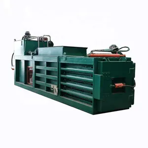 Automatic horizontal waste paper baler / plastic baling press machine