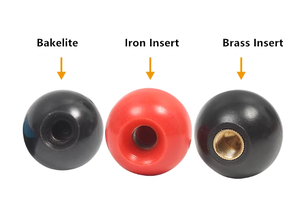 ลูกบิดพลาสติกแบบมีเกลียวพร้อมหัวบอลเบกาไลต์ ขนาด M5 ถึง M16 - Product Image 2