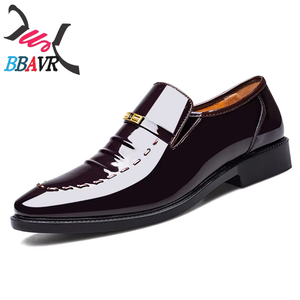 Mocasines de Cuero Patentado para Hombre BBAVR, con Punta en Pico, Estilo Slip-On, Color Sólido, para Oficina, Carrera Profesional, Uso Formal, Todas las Temporadas - Product Image 4