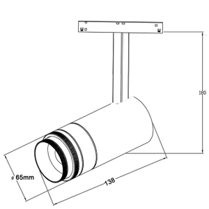 Spot magnétique sur <span class=keywords><strong>rail</strong></span> COB réglable 48V Zigbee en aluminium moulé sous pression 10W 15W, CRI élevé, zoom, dimmable, encastrable - Product Image 3