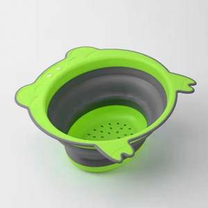 En gros Personnalisé Silicone Pliant Cochon Panier Fruits Légumes Lavage Passoire Pliable Passoire Passoire Égouttoir Pliable - Product Image 2