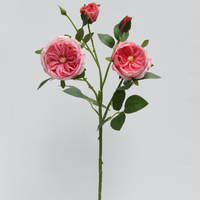 Rote Rosen Künstliche Blumen Realistische Langstielige Seidenrosen-Bouquets für Party, Zuhause, Hochzeit, Tischdekoration, Büro, DIY-Deko