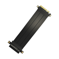 Cable de Extensión para Tarjeta Gráfica PCIe 4.0 X8, Recto de 180 Grados, 64Gbps de Alta Velocidad, Blindado y Flexible, para Chasis de PC