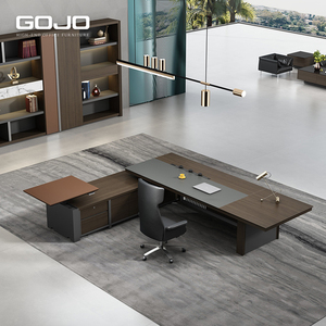 Escritorio ejecutivo de madera ergonómico moderno del fabricante superior Diseño Premium Gerente de OEM Muebles de oficina Económicos - Product Image 3