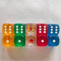 Jeu de dés polyédriques en acrylique 25mm D6 multicolore carré coin points Pip personnalisé jeu jouets accessoires pour jeux du MDN en Stock