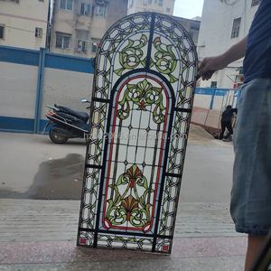 Bloque de Vidrio Tiffany Personalizado con Estructura Sólida, Diseño de Árbol Escénico para Ventanas y Puertas en Hoteles y Edificios de Iglesias - Product Image 3