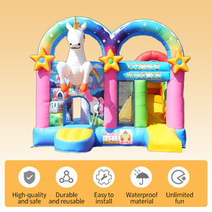 Château gonflable avec toboggan Maison de <span class=keywords><strong>rebond</strong></span> commerciale Gonflables Maison de fête gonflable Château sautant pour enfants en plein air - Product Image 2