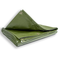 Couverture de bâche en tissu de coton vert à revêtement unique tente en silicone en toile imperméable pour la technique de chaîne de rideau latéral de camion