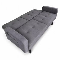 Konvertierbares Zweisitzer-Schlafsofa mit herunterklappbarer Konsole, USB-Ladeanschluss, zwei Getränkehaltern und Seitentasche für Wohnzimmer und Schlafzimmer