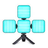 Vloglite W64RGB – Lumière vidéo LED RVB pleine couleur à luminosité réglable avec aimant pour selfie et photographie
