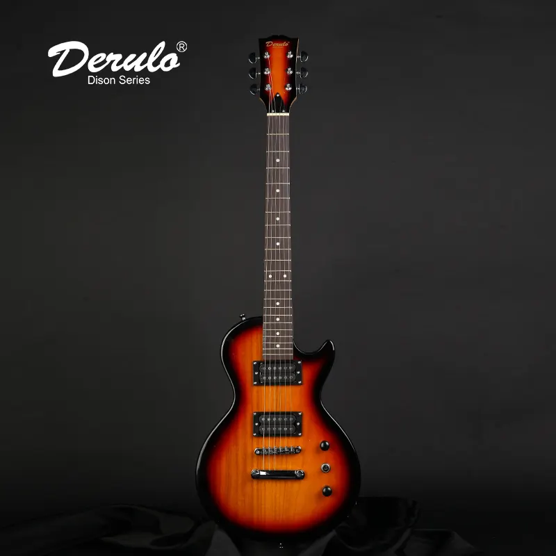 Derulo E-Gitarre OEM Custom For Kid Travel Hochwertige LP E-Gitarre Eine Vielzahl von Stilen ALL Mahagoni Customs hop
