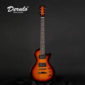 Derulo-guitarra eléctrica OEM personalizada para niños, alta calidad, LP, varios estilos, tienda personalizada de caoba