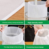 Sac filtrant en nylon de qualité alimentaire, multifonctionnel, étanche, résistant à l'usure, avec cordon de serrage