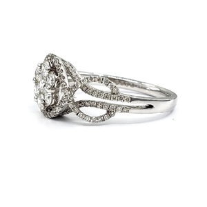 Chine Direct Usine Bijoux Top ventes Meilleure Qualité 14k Solide Or Blanc Diamant Naturel Rond Twist Anneaux Cluster Pour Cadeau - Product Image 3