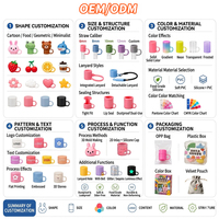 Capuchon de paille en silicone personnalisable couleur fleur, embout anti-poussière pour gobelet Stanley, qualité alimentaire, personnalisable