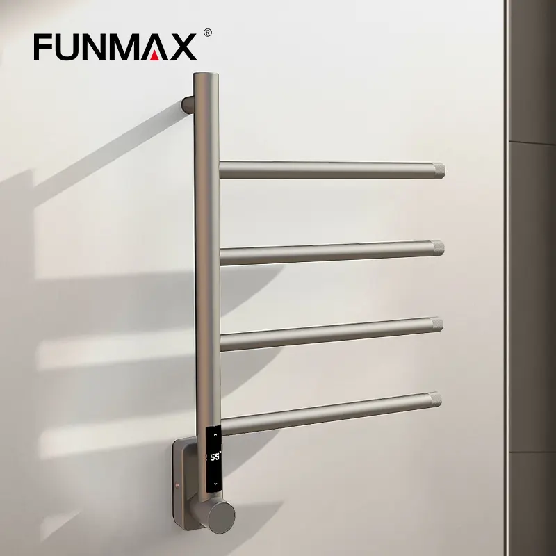 New design electric heated towel rails with time control for bathroom stainless steel towel warmer