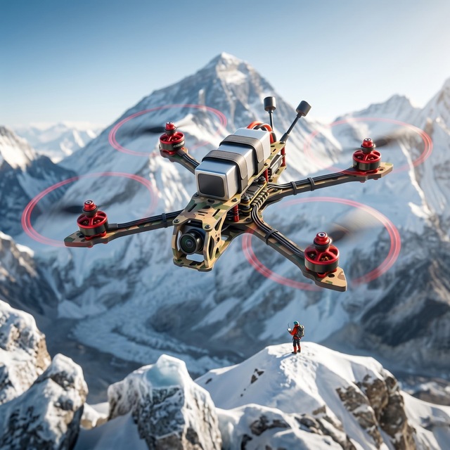 13 Inch ARES Desert Camo Carbon Fiber Drone Frame Kit PNP UAV Platform 8S F405 90A ESC 4214 Motor Long Range B2B Supply Kits