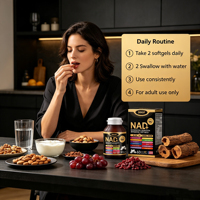 Complément Énergétique Cellulaire Premium à Base de Plantes pour Adultes : Capsules Liposomales NAD, Resvératrol, Berbérine, Quercétine – Anti-Âge, Longévité, Immunité