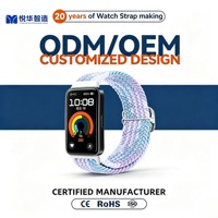 Bracelet de montre en nylon tissé sport avec boucle coulissante, compatible avec les bracelets intelligents Huawei Band8 Band9 Band10 NFC