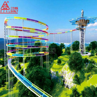 Manèges de parc d'attractions en plein air, toboggan aquatique en fibre de verre et en verre avec certificat CE, utilisation commerciale pour les parcs aquatiques