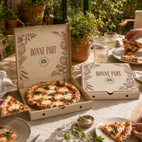 Cajas de Pizza Cuadradas de Cartón Corrugado del Fabricante, Laminación Mate, Grabado en Relieve, Ecológicas, de 6 a 16 Pulgadas, para Llevar, Regalos